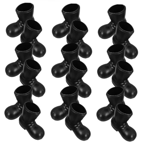 Milisten 9paare Mini-weihnachtsmann-Stiefel Dekorative Kleine Schuhe Miniatur-Stiefeletten Puppenhaus-zubehör Für Bastelarbeiten von Milisten