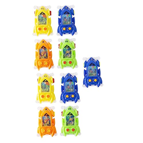 Milisten 9 Stück Mini-Spielautomat Wasserwurf Ringspiel Interaktives Spielspielzeug Cartoon-Wurfspiel Auto Form Spiel Spielmaschine Wasserring-Spielautomat Plastik Zufällige Farbe von Milisten