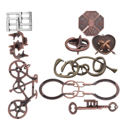 Milisten 9 Stück Teiliges Metallpuzzle Intelligentes Luban Lock für Denksportaufgaben und Logisches für Partys und Familienspiele Fördert Problemlösungsfähigkeiten Milisten 9 Stück Teiliges Metallpuzzle Intelligentes Luban Lock für Denksportaufgaben und Logisches für Partys und Familienspiele Fördert Problemlösungsfähigkeiten von Milisten