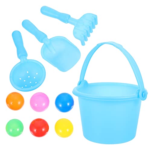 Milisten 9 Stück Teiliges Sandspielzeug Set für Bunte Strandspielzeuge mit Schaufel Sanduhr Rechen und Ocean Balls für Jungen und Mädchen Fördert Koordination und von Milisten