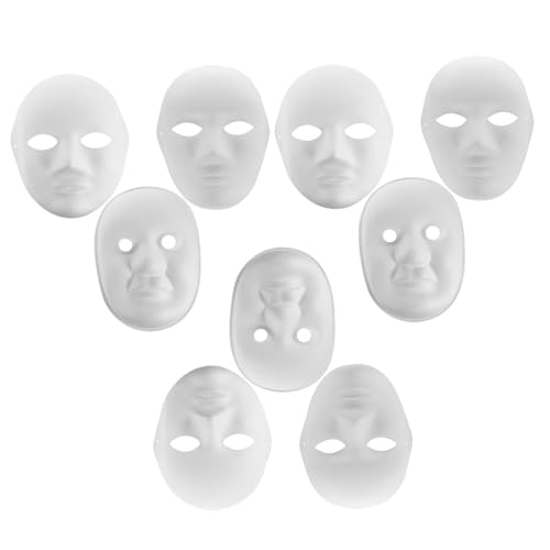 Milisten 9 Stück Teiliges Weiße Papiermasken für DIY Cosplay Handbemalbar Umweltfreundlicher Papierstoff für Maskerade Karneval Halloween Kostümparty Unisex Leichte Partydekoration Milisten 9 Stück Teiliges Weiße Papiermasken für DIY Cosplay Handbemalbar Umweltfreundlicher Papierstoff für Maskerade Karneval Halloween Kostümparty Unisex Leichte Partydekoration von Milisten
