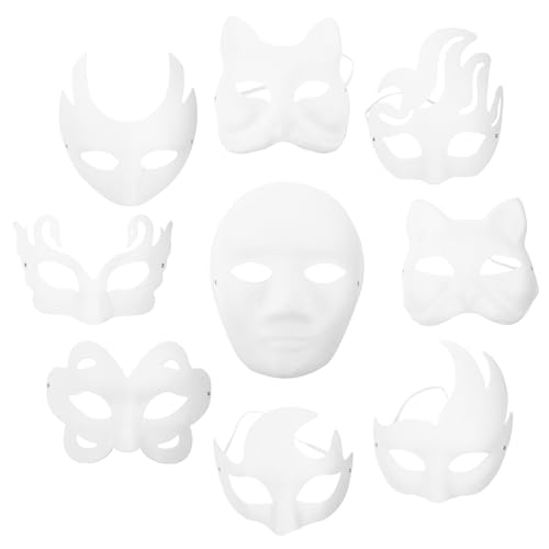 Milisten 9Stücke DIY Weiße Papiermasken Unbemalte Masken für Kunsthandwerk Handbemalte Masken für Karneval Halloween und Maskenbälle Kreative Bastelideen Milisten 9Stücke DIY Weiße Papiermasken Unbemalte Masken für Kunsthandwerk Handbemalte Masken für Karneval Halloween und Maskenbälle Kreative Bastelideen von Milisten