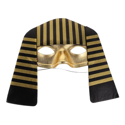 Milisten Ägyptische Pharaomaske für Wiederverwendbare Kostümaske für Halloween Cosplay und Festlichkeiten Leicht Bequem und Tragbar für Themenpartys von Milisten