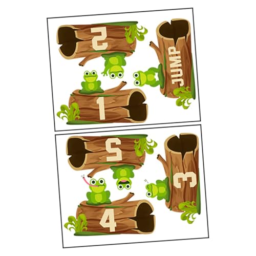 Milisten Abnehmbare Frosch Bodenaufkleber Selbstklebend Spielbereich Kinderzimmer Wandtattoo Kindergarten Lernspiel Aufkleber für Kreative Raumgestaltung von Milisten