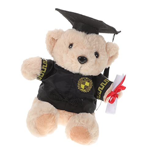 Milisten Abschluss Bär Plüschpuppe mit Doktorhut Süßes zur Graduation Dekoration und Erinnerungsstück Hautfreundlich von Milisten