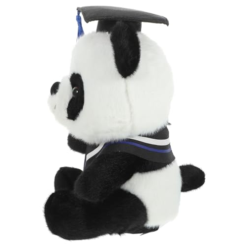 Milisten Abschluss Panda Plüschspielzeug Gefüllt Mit Weichem Material Bezauberndes Mit Abschlussmütze Und Blauer Dreiecks Schal Kuscheltier von Milisten