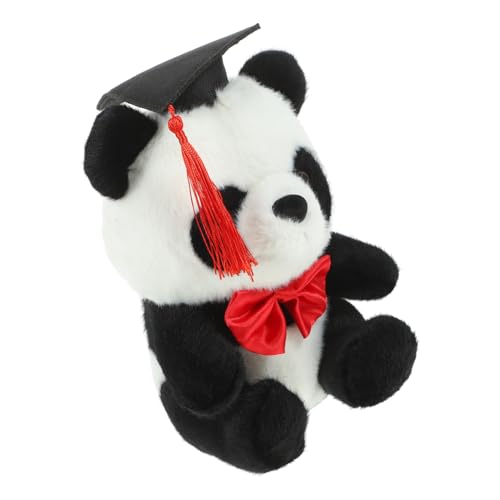Milisten Abschluss Panda Plüschtier Süße Kuschelpuppe Mit Doktorhut Und Perfektes Zur Graduation Hochwertige Verarbeitung Für Dekoration von Milisten