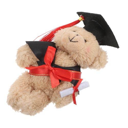 Milisten Abschluss Plüschbär mit Blumenstrauß Weicher Mini Bär aus Plüsch für Abschlussfeier zur Graduierung Kuscheliges Stofftier Braun Milisten Abschluss Plüschbär mit Blumenstrauß Weicher Mini Bär aus Plüsch für Abschlussfeier zur Graduierung Kuscheliges Stofftier Braun von Milisten