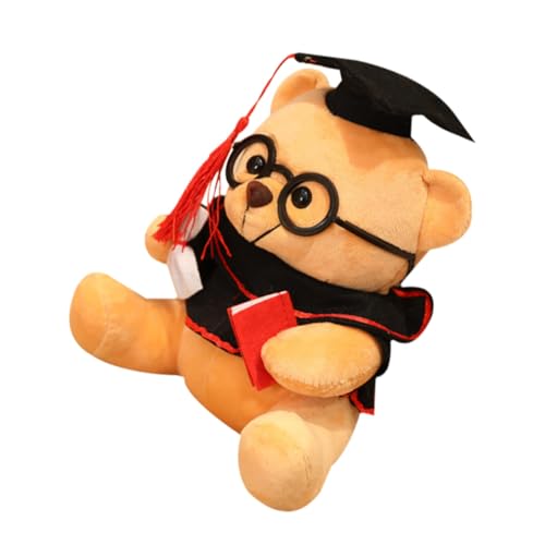 Milisten Abschlussbärenpuppe Abschluss Bär Weiche, Flauschige Puppe Abschlussparty Abschlussbär Vorhanden Bär Ornament Kleine Bärenpuppe Plüsch von Milisten