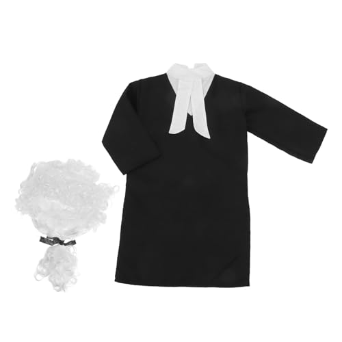 Milisten Anwaltskostüm Unisex Gericht Robe mit Perücke Atmungsaktiv Flexibel Für Halloween Karneval Schulaufführungen Milisten Anwaltskostüm Unisex Gericht Robe mit Perücke Atmungsaktiv Flexibel Für Halloween Karneval Schulaufführungen von Milisten