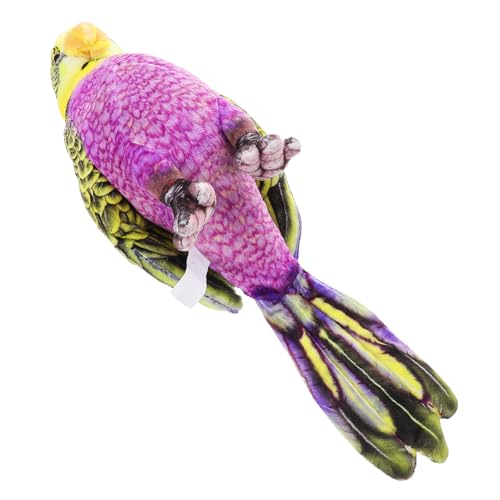 Milisten Ara-Puppe Puppe Plüsch Papagei Plüsch in Papageienform Papagei Stofftier Ara-Ornament papagei Vogel-Statue entzückende Tierpuppe Violett von Milisten