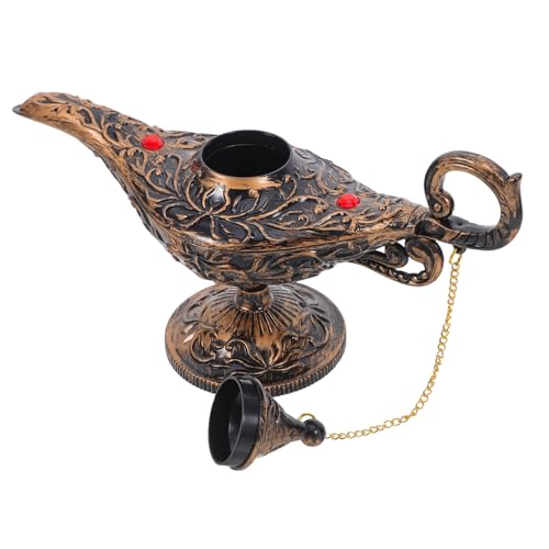 Milisten Arabische Lampe Figurine Vintage Dekorative Party Deko Requisiten für Halloween Cosplay Tischmittelstück Magische Atmosphäre Hochzeit von Milisten