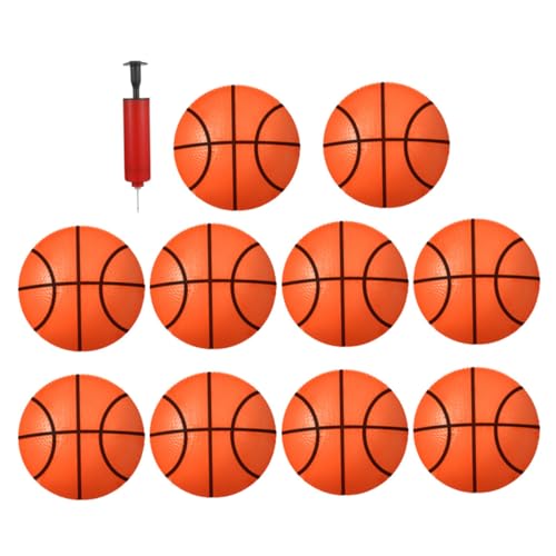 Milisten Aufblasbarer Basketball aus PVC für Tragbarem Pumpbehälter Bunte Kleine Sportbälle Fingerfertigkeit Gemeinsamen für Jungen und Mädchen Zufällige Farbe Zufällige Farbe von Milisten