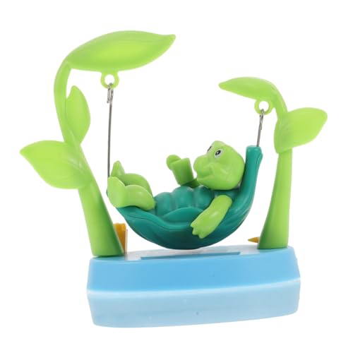 Milisten Autoschmuck Solar-Auto-Armaturenbrett-Ornament Cartoon-Schildkrötenpuppe Schildkrötenfigur Solarautodekoration Desktop -Ornamente Plastik Green von Milisten