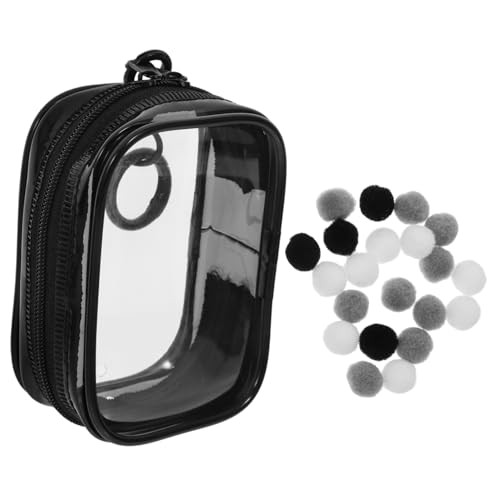 Milisten Babytasche Zeigen Mini-Sammlerstück-Display Transparente Figuren-Präsentationstasche schlüsselanhänger Figur PVC Aufbewahrungstasche Puppe Ausstellungstasche Figuren Vitrine Black von Milisten
