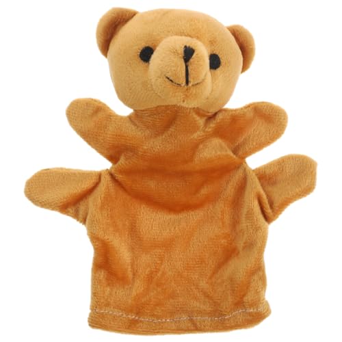 Milisten Bär Handpuppe Handpuppen für Babys von 6-18 Monaten Plüsch-Handpuppen Tierhandpuppe Handpuppen Puppen Lernspielzeug PP Baumwolle Light Brown von Milisten