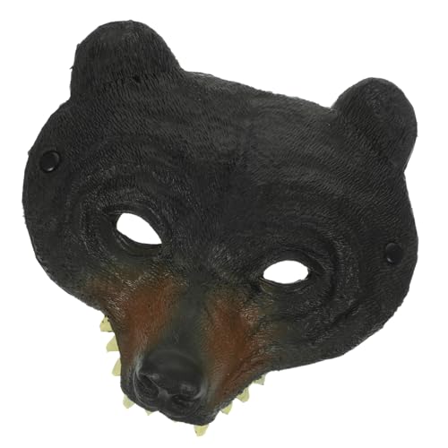Milisten Bärenmaske für Cosplay und Maskenball Lustige Tiermaske für Erwachsene aus PU Material Leicht und Atmungsaktiv Verstellbar mit Elastischem Band für Karneval und Halloween Feiern von Milisten