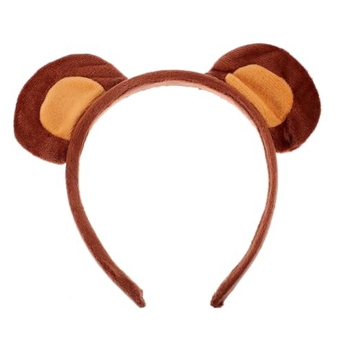 Milisten Bärenohren Kopfschmuck Stirnband Accessoire Ohren Party Kopf Cartoon Party Cosplay Tierohren Haarband Kleine Bärenohren Requisite Farbe Niedliches Bärenhaarband Fuzzy von Milisten