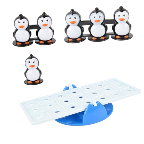 Milisten Balance Pinguin Wackelbrettspiel Interaktives Lernspielzeug für Eltern Fördert Gleichgewicht und Kreativität Puzzles zum Lösen Sicheres Material für Stundenlangen Spielspaß von Milisten