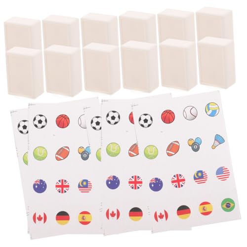 Milisten Ball Mahjong Game Set Klebefliesen Spielkomponenten Für Fluchtplättchen Am Meer Spielblöcke Kachel-Push-Spiel Majiang-Party Spielset „sea Side Escape“ Mit Plättchen Papier von Milisten