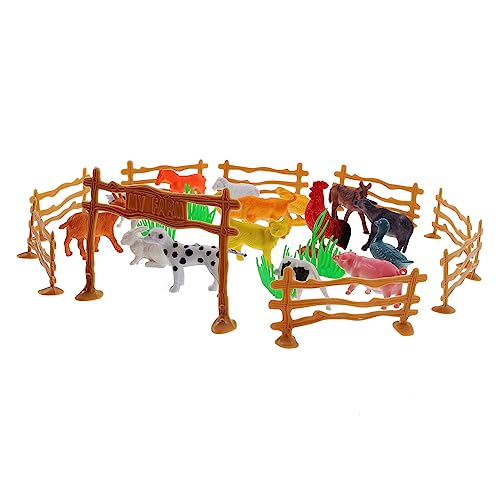 Milisten Bauernhof Tiere Set Teiliges Set mit Realistischen Figuren Zäunen und Zubehör für Miniaturgarten und Landschaftsdekoration Milisten Bauernhof Tiere Set Teiliges Set mit Realistischen Figuren Zäunen und Zubehör für Miniaturgarten und Landschaftsdekoration von Milisten