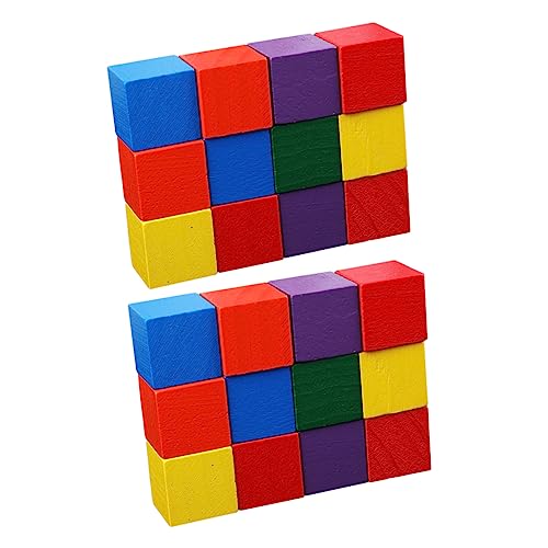 Milisten Bauklötze Bunte Holzwürfel Montessori Lernspielzeug Pädagogisch Langlebig Sicher und Fördert Kreativität und Feinmotorik für Vorschulkinder und Grundschüler von Milisten