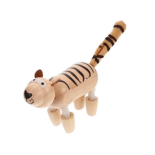 Milisten Biegsames Holz Tiermodell Kinderzimmer Deko Holzspielzeug Tierfigur Tiger Modell Geburtstag Weihnachten von Milisten