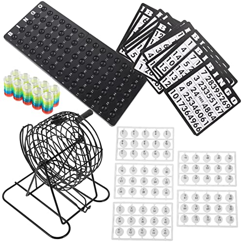 Milisten Bingo Spielset Amerikanischer Stil mit Transparent Beschichteten Zahlenbällen Langlebig Familien Gesellschaftsspiel für Jung und Alt Vielseitig für Party Pub und Schule von Milisten