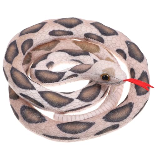 Milisten Boa Snake Weiches Gefälschtes Plüschtier Haushaltsstoffkleidung Kuscheltier Stofftiere Streichmodell Partytrick Brauner Kurzer Plüsch von Milisten
