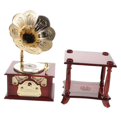 Milisten Box Grammophon Spieluhr Retro Tischdeko Kunststoff von Milisten