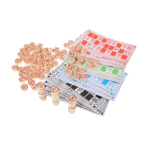 Milisten Brettspiel Bingo aus Holz mit Zahlenkarten und Schachspielsteinen für Familienfeiern Partys und Interaktive Spieleabende Milisten Brettspiel Bingo aus Holz mit Zahlenkarten und Schachspielsteinen für Familienfeiern Partys und Interaktive Spieleabende von Milisten