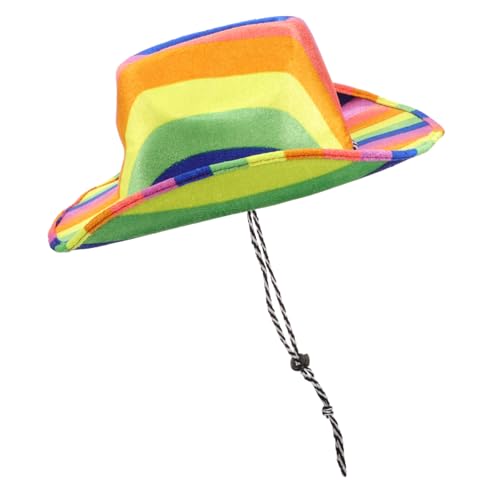 Milisten Bunter Cowboyhut mit Einzigartigen Drucken für Partys und Kostüme Leicht Tragbar und Perfektes Accessoire für Cosplay und Bühnenauftritte von Milisten