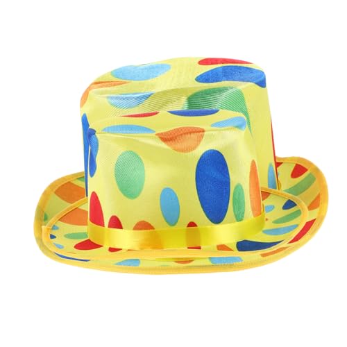 Milisten Clown Hut für Karneval und Halloween Langlebige Kopfbedeckung aus Gestricktem Material Leuchtend für Clown und Bühnenauftritte Vielseitig Einsetzbar von Milisten
