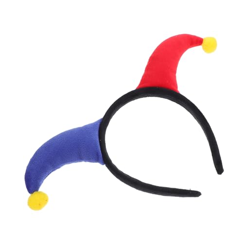 Milisten Clown Stirnband Stil Haarschmuck Halloween Party Clown Hut Halloween Karneval Kostüm Clown Kopfbedeckung Cosplay Clown Schleife Stirnband Clown Haarband Halloween Stirnbänder von Milisten