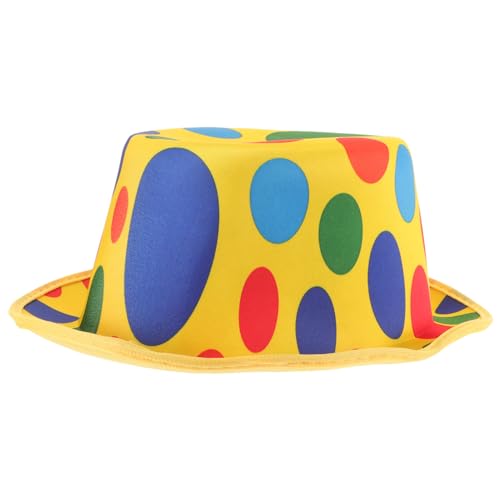 Milisten Clownhut Cosplay Bühnenhut aus Atmungsaktivem Vliesstoff Einheitsgröße für Erwachsene Leicht und Komfortabel für Party Kostüm Performance und Karneval von Milisten