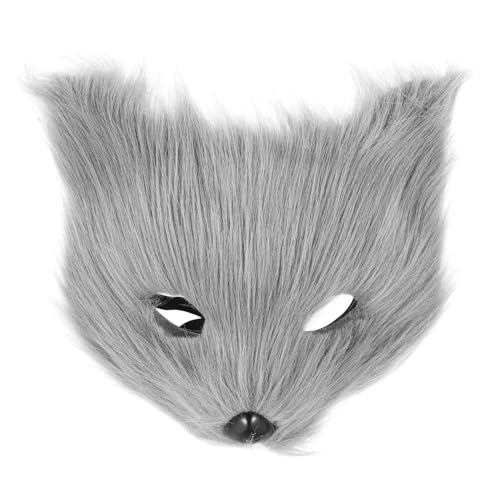 Milisten Cosplay Tiermaske Fuchs Maske für Halloween und Maskerade Einzigartige Flauschige Halbgesichtsmaske Stilvolles Kostümzubehör für Partys und Veranstaltungen von Milisten