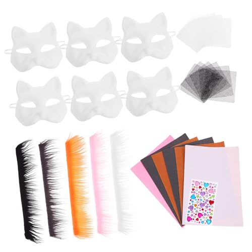 Milisten DIY Blanko Katzenmaske aus Papierpappe mit Filz Teilig Bequeme Passform Vielseitig für Maskerade Cosplay Partydekoration und Kreative Bastelideen Milisten DIY Blanko Katzenmaske aus Papierpappe mit Filz Teilig Bequeme Passform Vielseitig für Maskerade Cosplay Partydekoration und Kreative Bastelideen von Milisten