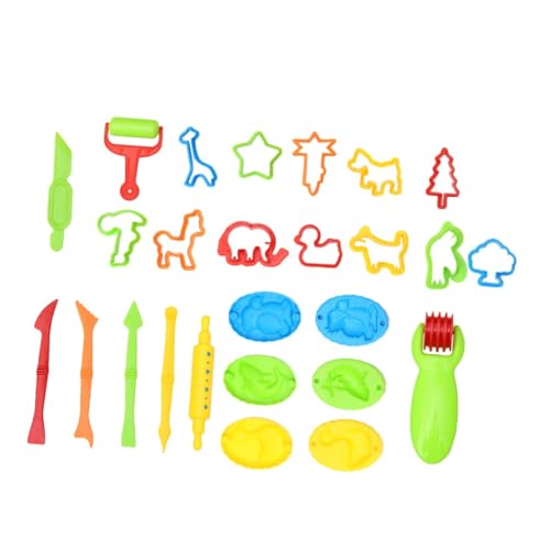 Milisten DIY Knetwerkzeug Set Bunte Plastilin Förmchen Bastelset Kreative Tonformen für Jungen Mädchen Lernspielzeug Fördert Fantasie und Motorische Fähigkeiten Zufällige Zufällige Farbe von Milisten
