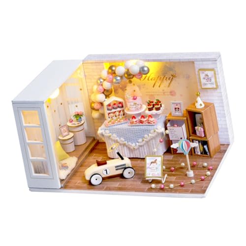 Milisten DIY Miniatur Holzhaus Bausatz Miniaturhaus Modellbausatz zum Selberbauen Kreatives Bastelset für Erwachsene Familie und Freunde von Milisten