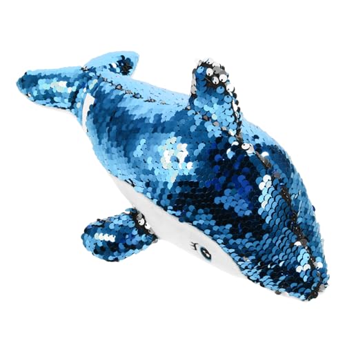 Milisten Delphin-Schmuck Delphin-Puppe entzückender Plüsch- Plüsch-Delphin- Kleiner Delphin Delphinpuppenspielzeug Stofftierspielzeug Pailletten Blue von Milisten