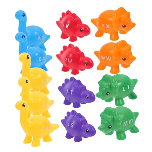 Milisten Dinosaurier Buchstaben Lernspiel Teiliges Bunte Cartoon Tiere zum Zuordnen für Kleinkinder Montessori Vorschule von Milisten