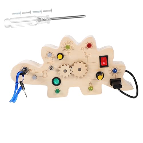Milisten Dinosaurier LED Busy Board für Interaktives Holzspielzeug Feinmotorik und Problemlösungsfähigkeiten für Reisen Hause Milisten Dinosaurier LED Busy Board für Interaktives Holzspielzeug Feinmotorik und Problemlösungsfähigkeiten für Reisen Hause von Milisten
