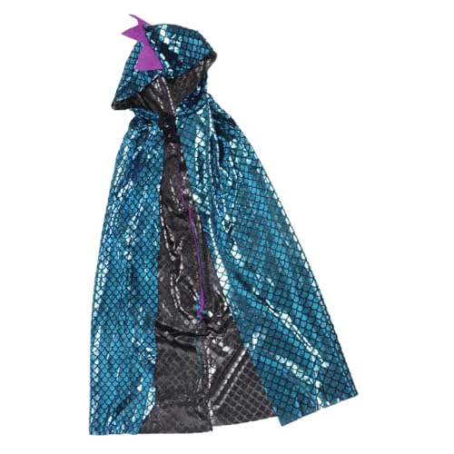 Milisten Dinosaurier-umhang Kostüm Umhang Mit Drachenkapuze Halloween-schal-umhang Dinosaurier-drachen-umhang Drachenflügel Kostüm Drachenumhang Kleidung Anziehen Blue Stoff von Milisten
