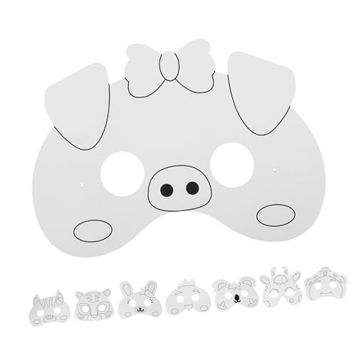 Milisten Diy Malbare Papiermaske Set Teiliges Tiermasken Bastelset für Kreative Familienaktivitäten Sicher und Zuverlässig für Kunstunterricht oder Milisten Diy Malbare Papiermaske Set Teiliges Tiermasken Bastelset für Kreative Familienaktivitäten Sicher und Zuverlässig für Kunstunterricht oder von Milisten