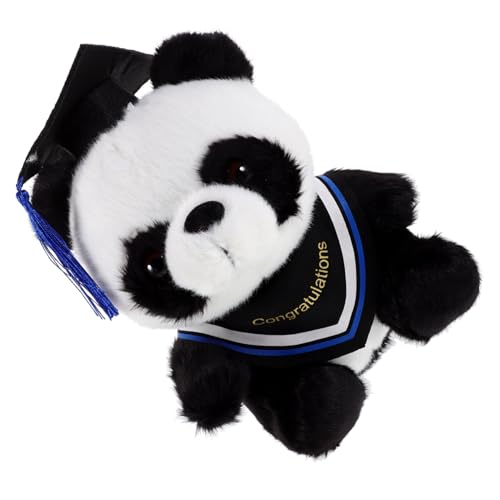 Milisten Doktor Panda Puppe Abschlusshut-Panda- Abschlussbär Puppe Gefülltes Panda- zum Abschluss Plüsch-Panda- zum Abschluss Baumwolle Blue von Milisten