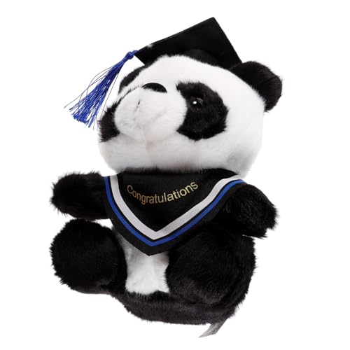 Milisten Doktor Panda Puppe Bequeme Panda Puppe Gefülltes Abschluss Panda Plüschtier Gefülltes Abschluss Bär Plüsch Panda Panda Puppe Abschluss Bär Puppe Baumwolle Blau von Milisten