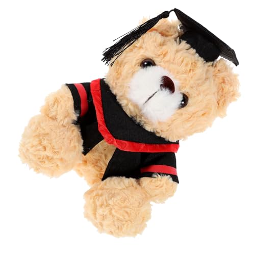 Milisten Doktorhutpuppe Abschluss-Cartoon-Bär ausgestopfter Abschlussbär abschluss kuscheltiere bär doktor bär ausgestopfte Puppe Plüsch Light Brown von Milisten