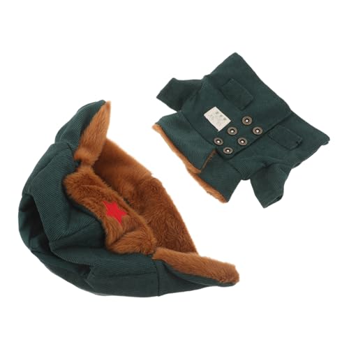 Milisten Doll Army Outfit mit Mütze Weicher Robuster Wintermantel für Niedliche Puppen Kreative Verkleidung für Fantasievolles Spiel und Geschenkidee Grün von Milisten