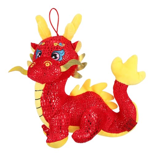 Milisten Drache Dekoration Rotes und Goldenes Glückszeichen für Festlichkeiten und Zuhause Chinesisches Maskottchen für Besondere Anlässe von Milisten