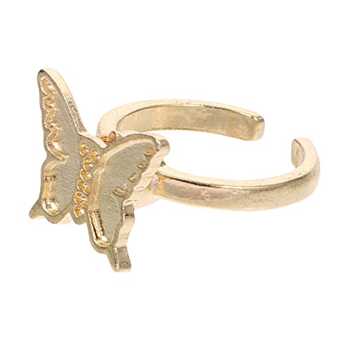 Milisten Drehring Ringe zappeln rotierend entlastend kinderring schellenkranz Gold Rings drehbarer Fingerring Fingerring Zappelring Angstring Legierung Golden von Milisten